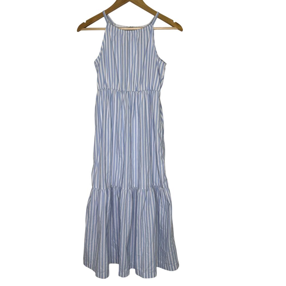 Abercrombie Kids 13/14 Light Blue Striped Maxi Dress